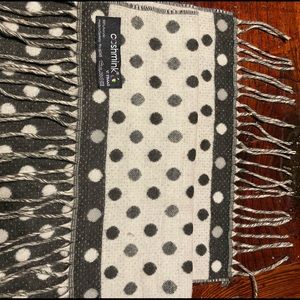Cashmink V.FRASS Scarf Gray tones Polka Dot
